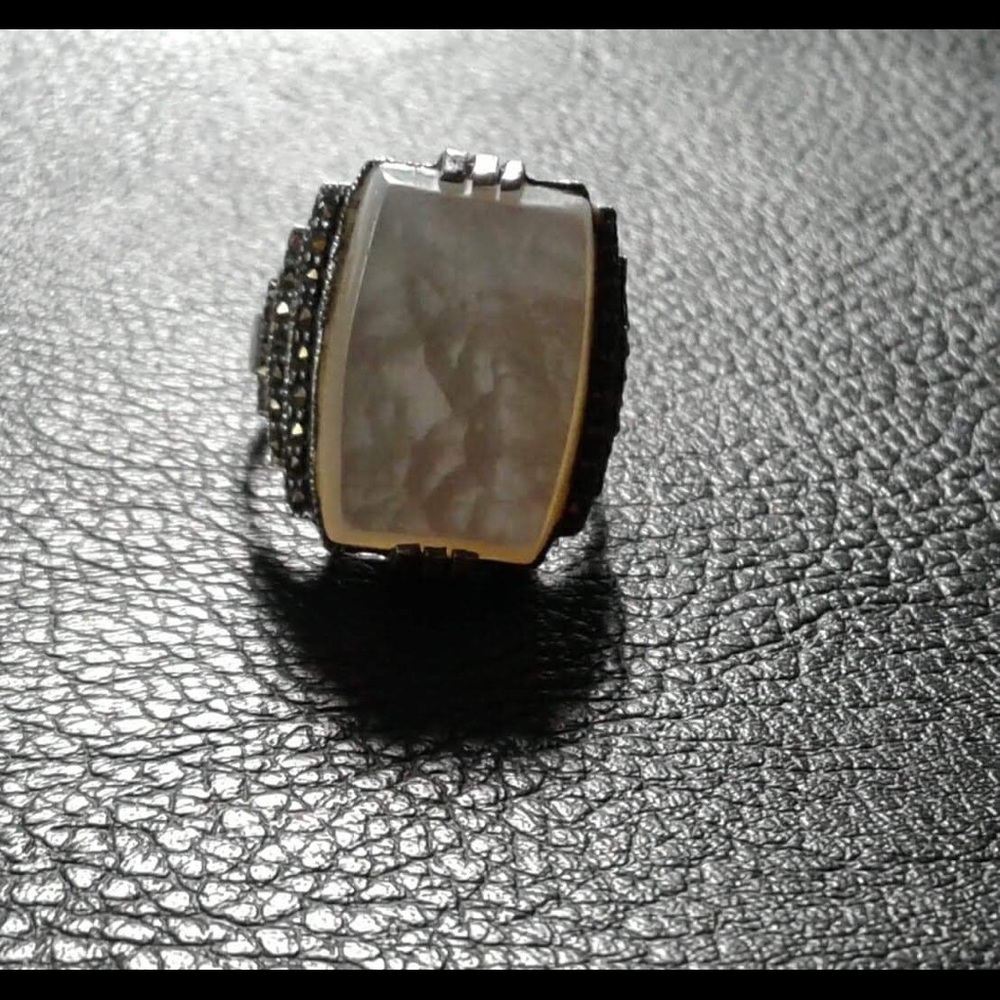 COPY - Mother of Pearl and marquisite ring